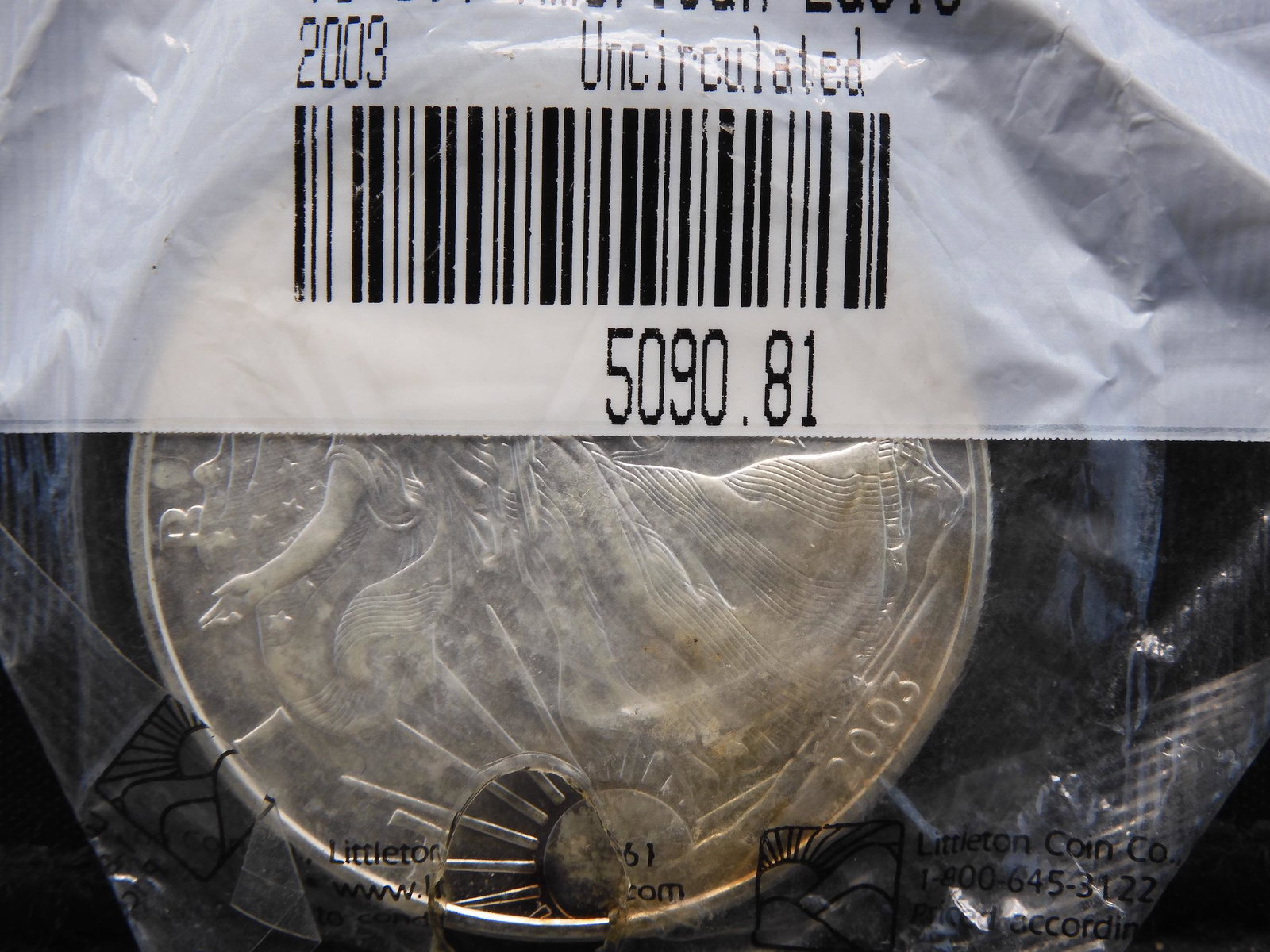 2003  American Silver Eagle Dollar 1 oz. Fine Silver (1 of 3)