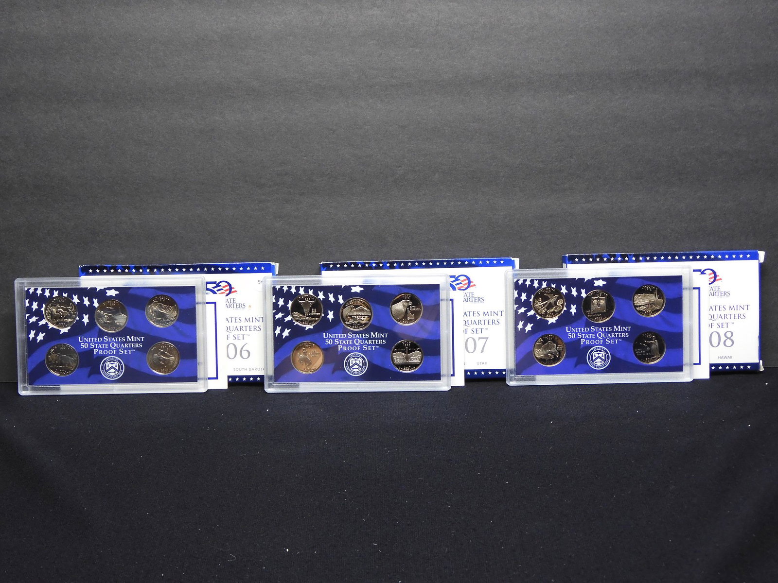 2006-S 2007-S 20 US Mint State Quarters Proof Sets With (1 of 7)