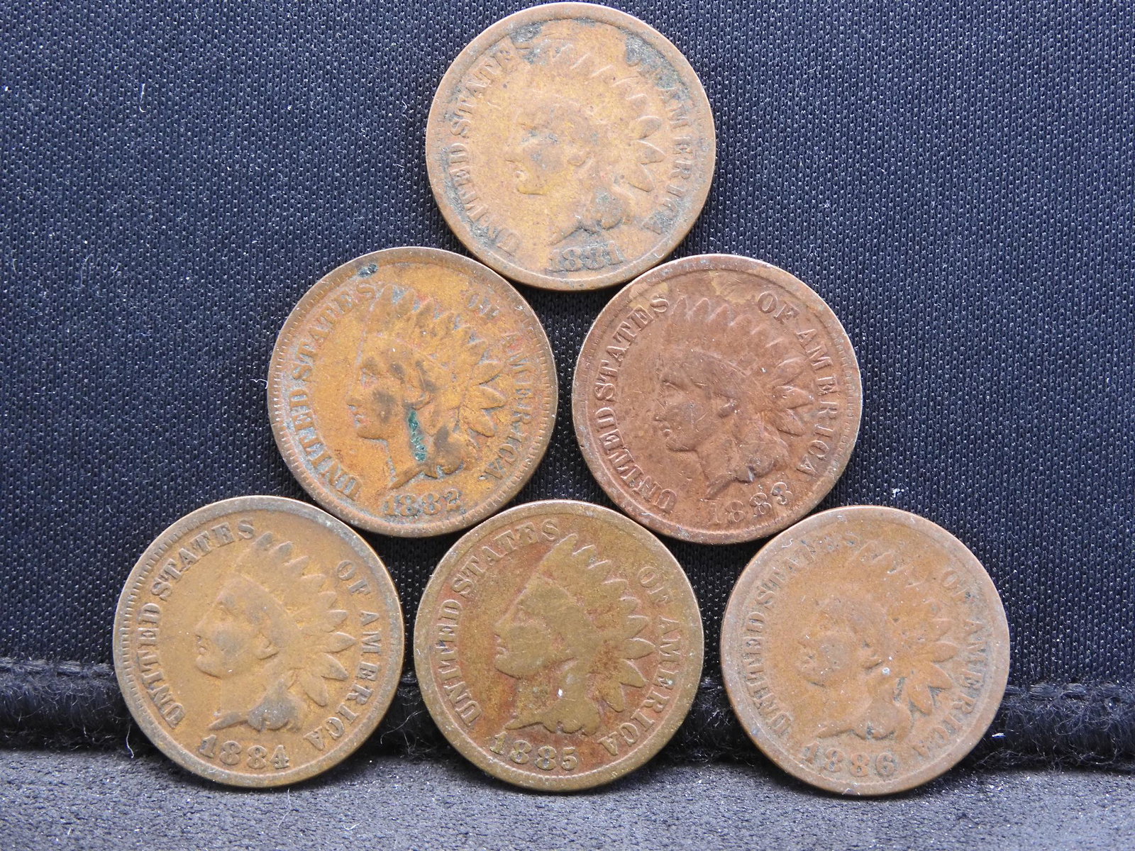 1881 1882 1883 1884 1885 1886 Indian Head Cents.: 1881 1882 1883 1884 1885 1886 Indian Head Cents.