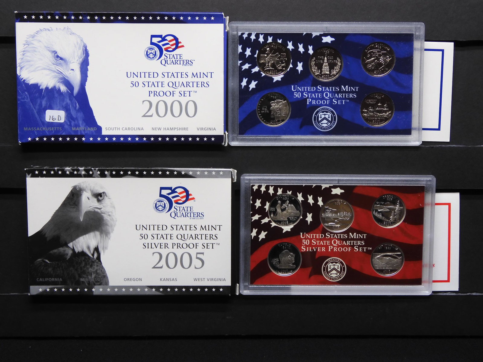 2000-S & 2005-S US State Quarters Proof Sets (1 of 7)