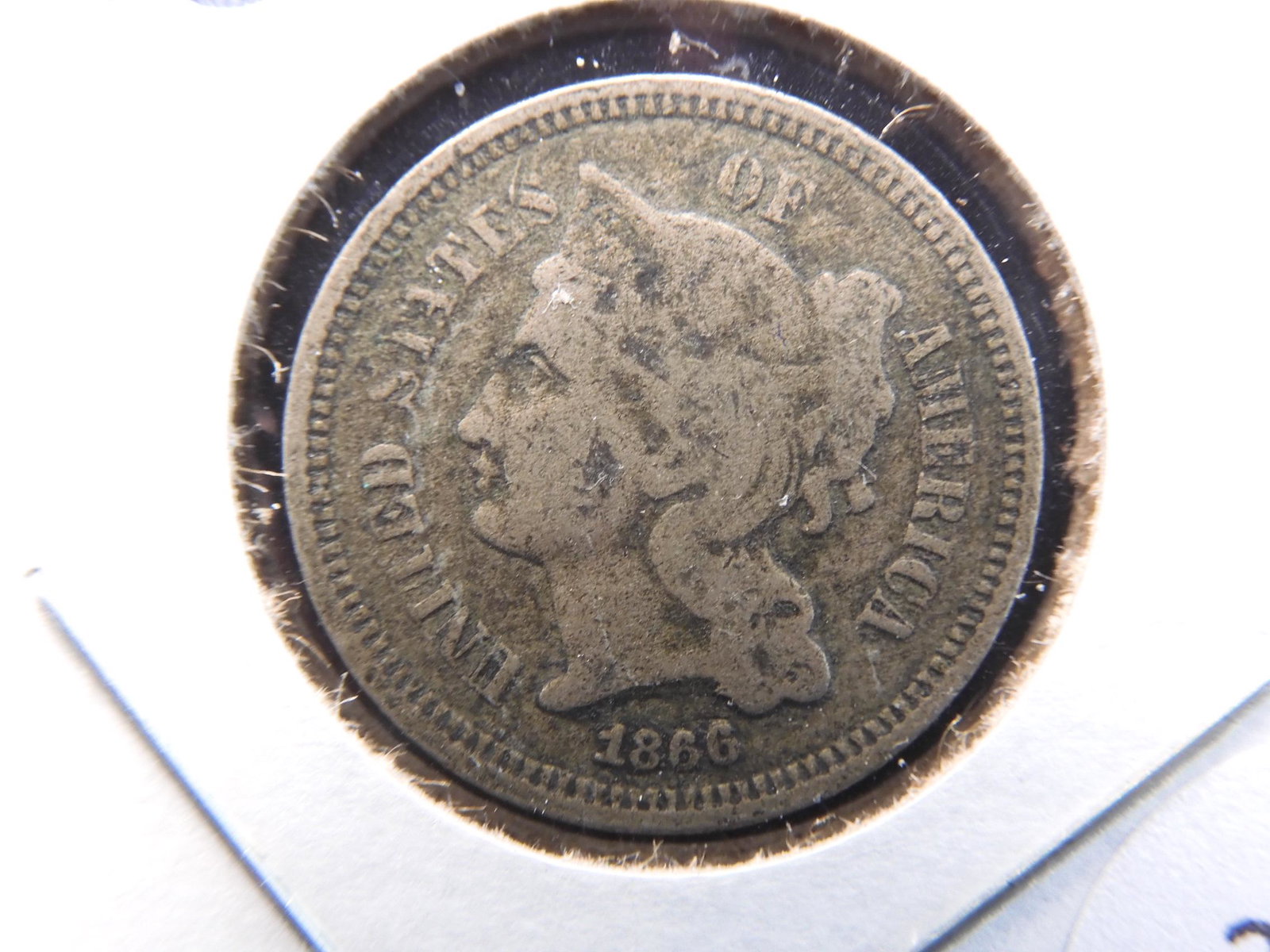 1866 Three Cent Nickel.  VF (1 of 3)