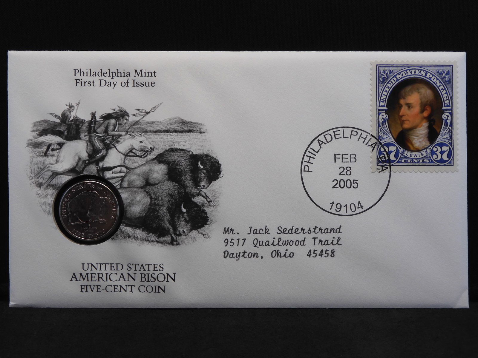 U.S. American Bison Nickel w/ Philadelphia Mint First (1 of 5)