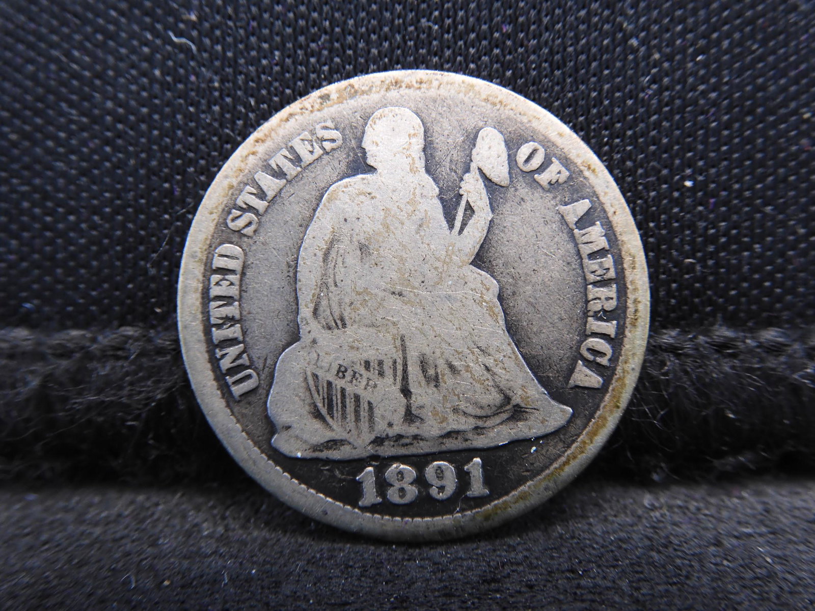 1891-S Seated Liberty Silver Dime - VG/Fine Condition: 1891-S Seated Liberty Silver Dime - VG/Fine Condition