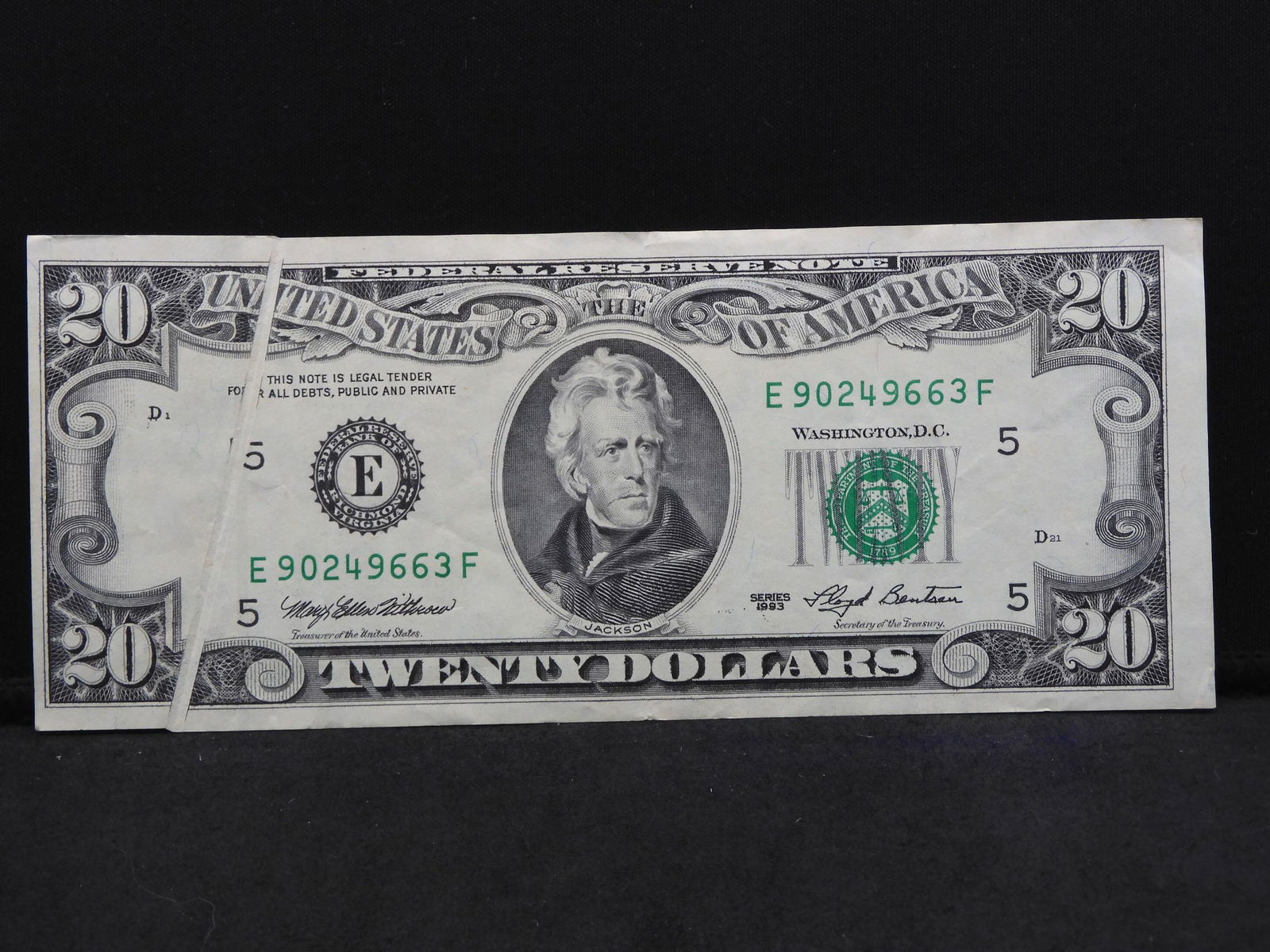 Series 1993 ERROR Gutter Fold Bank Note High Grade (1 of 5)