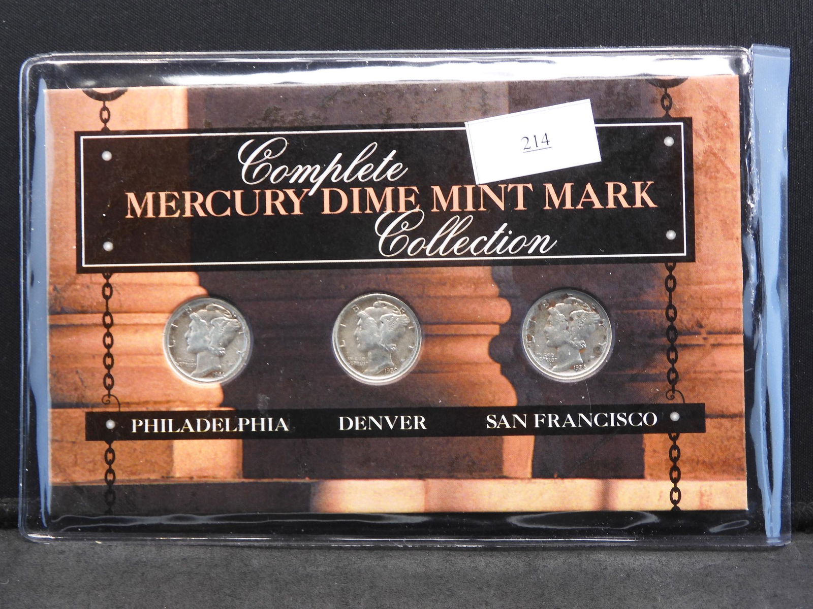 Complete Mercury Silver Dime Mint Mark Collection in a (1 of 8)