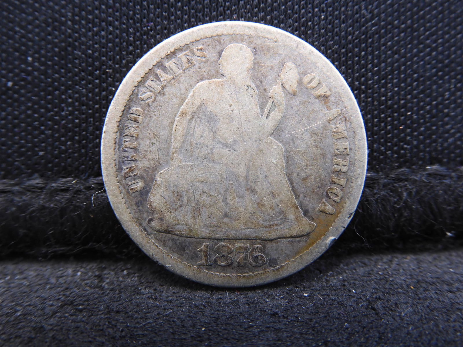 1876 Seated Liberty Silver Dime - Nice Circ! (1 of 2)