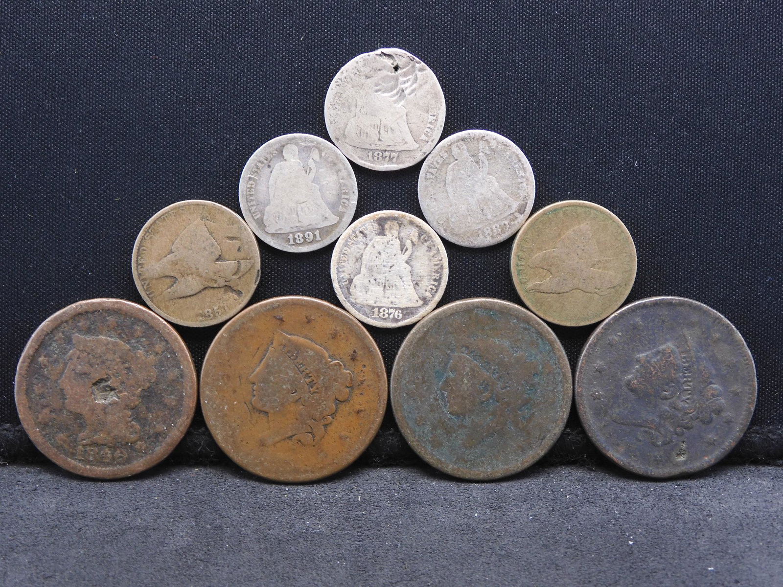 Grab Bag - U.S. Type Coins Includes Large Cents & (1 of 2)