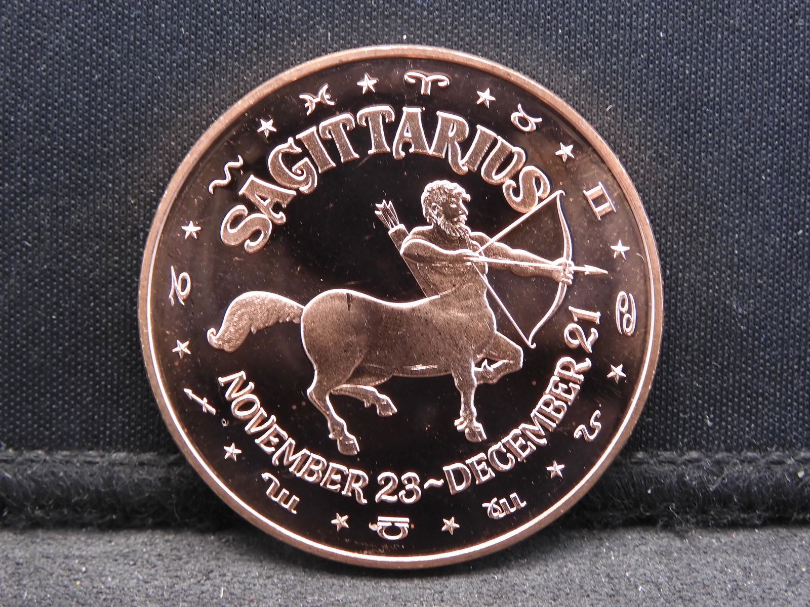 Copper - .999 Fine Round - Zodiac Sagittarius (1 of 2)