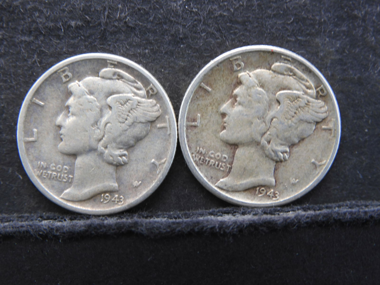 2- 1943 Mercury Dimes (1 of 2)