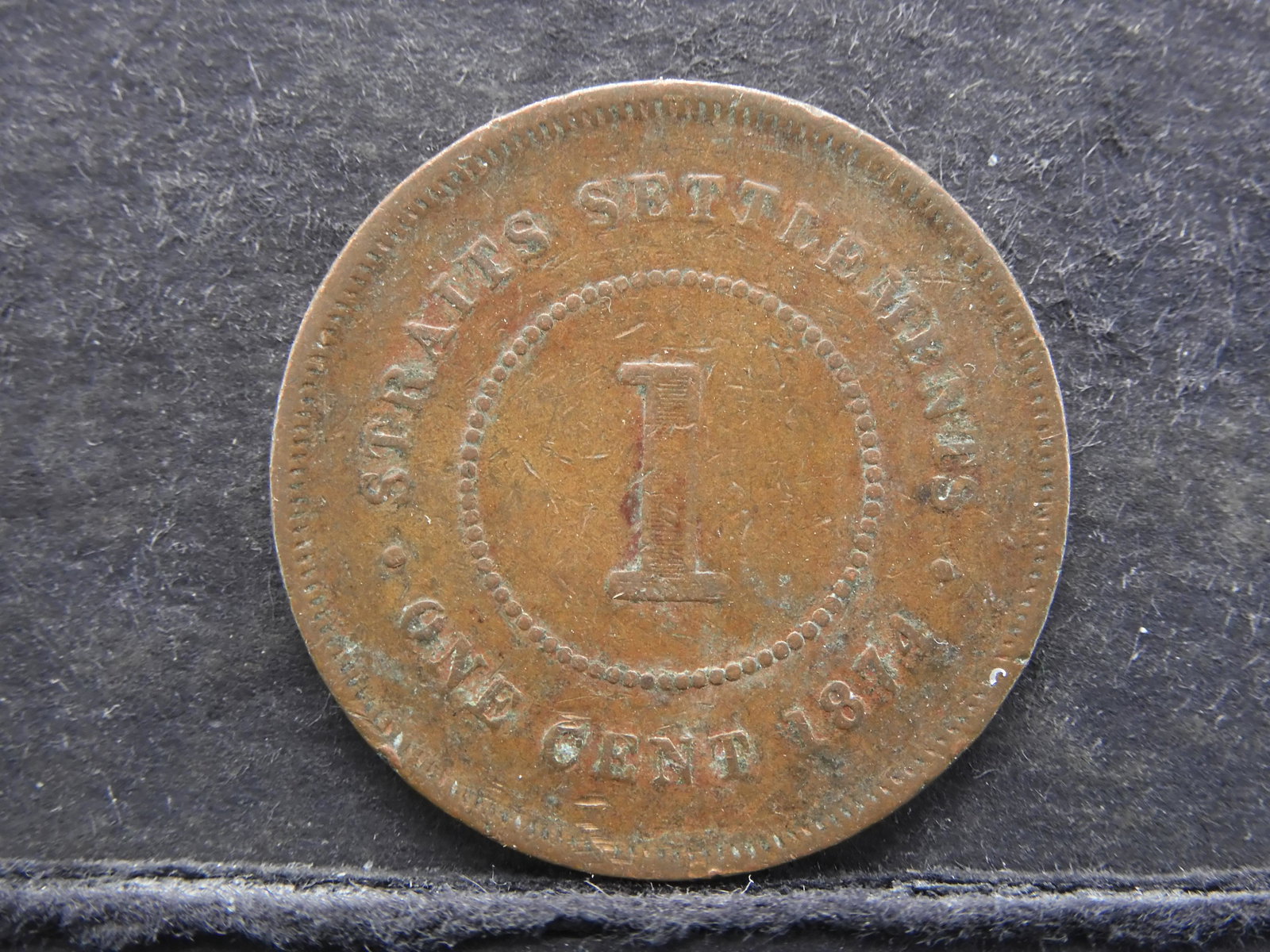 1874 Straits Settlements One Cent (1 of 2)