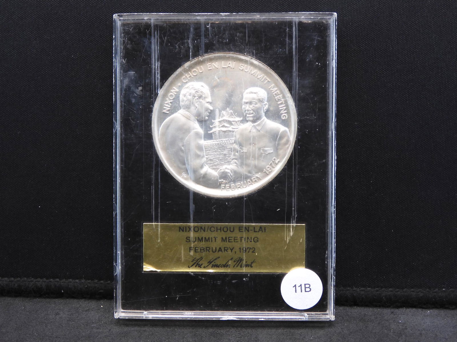 1 troy oz. Sterling Silver Medal Nixon/Chou En-Lai (1 of 4)