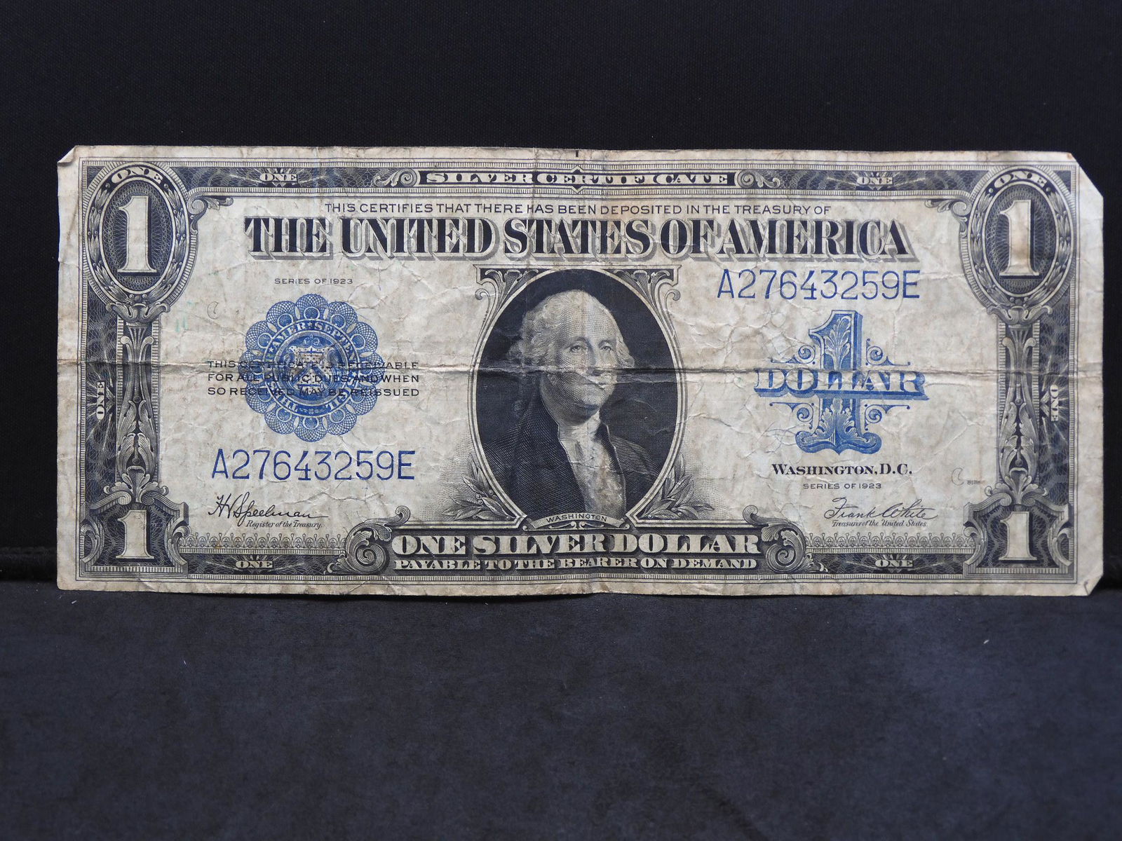 1923 One Dollar Silver Certificate Funny Back Horse (1 of 3)