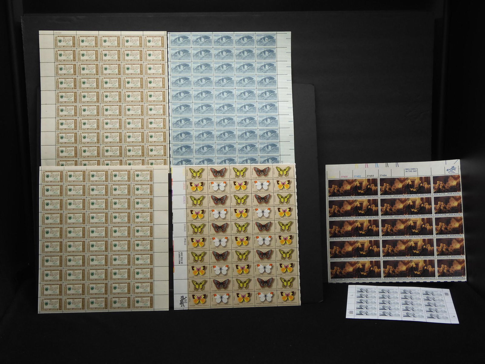 6 sheets 4 cent to 34 cent stamps (1 of 7)