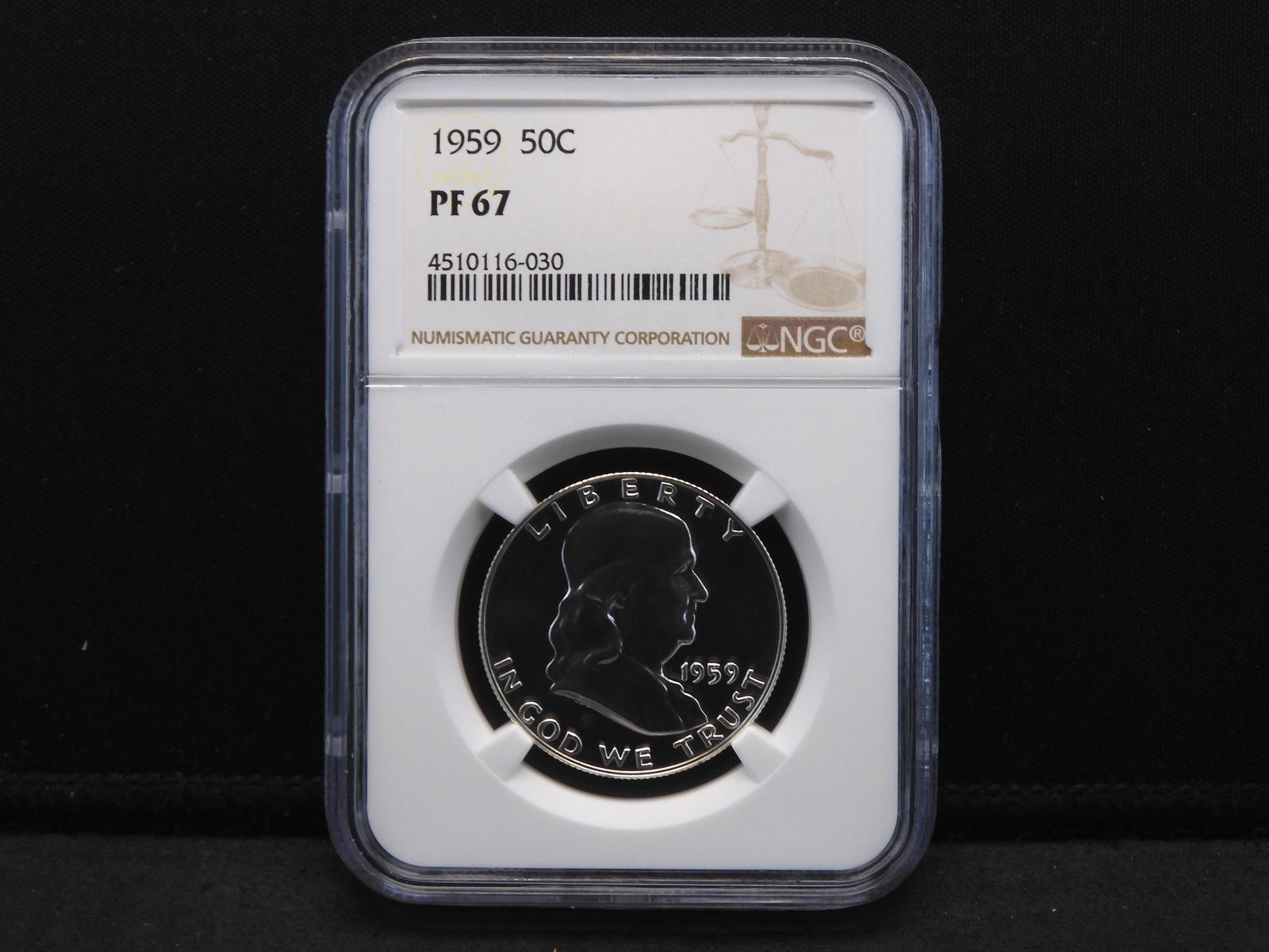 1959 NGC PF67 Franklin Silver Half Dollar (1 of 4)