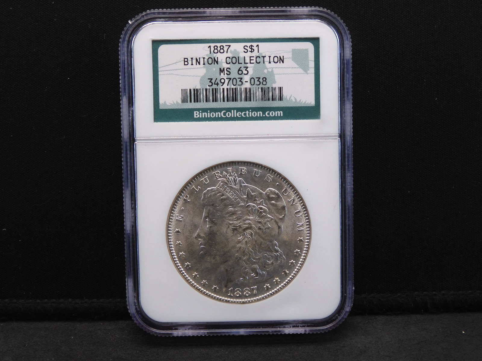 1887-P NGC MS63 BINION HOARD Morgan Silver Dollar!: 1887-P NGC MS63 BINION HOARD Morgan Silver Dollar!