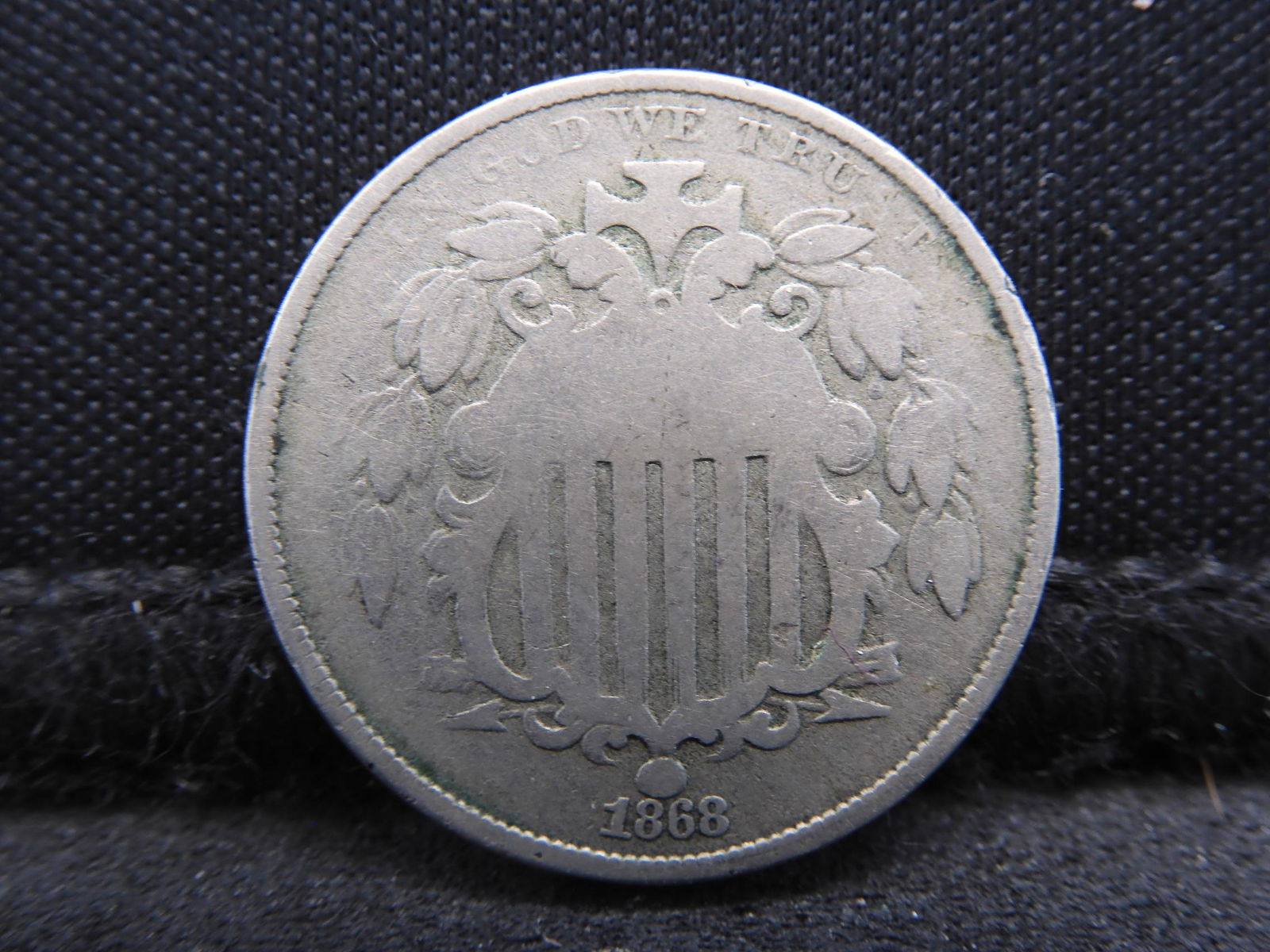 1868 Shield Nickel - No Rays - Avg. Circulated (1 of 2)