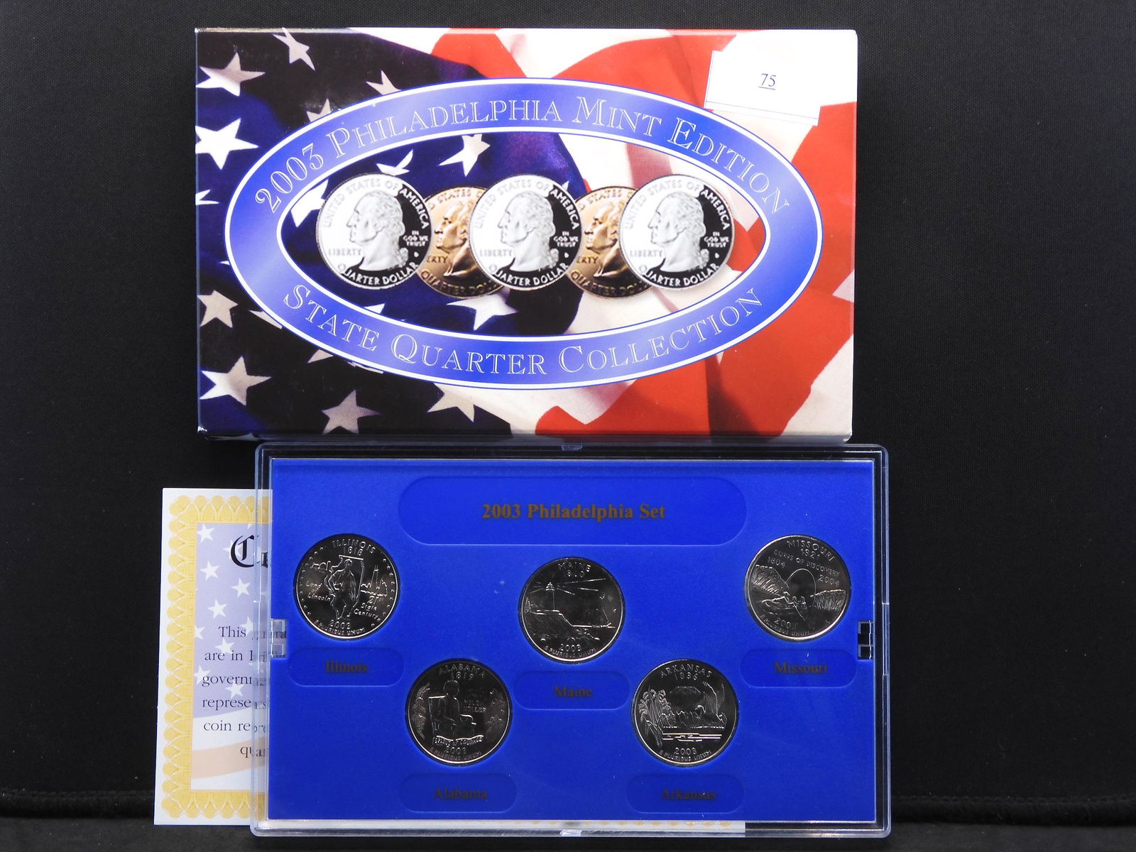 2003 Philadelphia Mint Statehood 5 Quarter Set w/ Box (1 of 4)