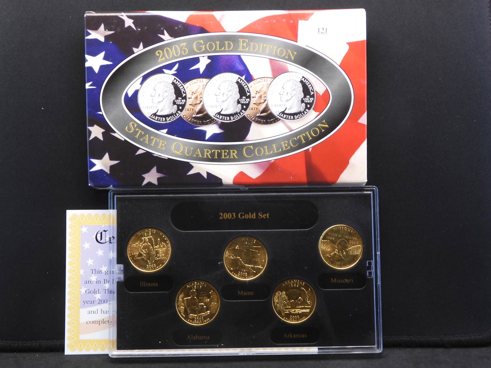 2003-D Gold Layered Statehood 5 Quarter Set BU (1 of 4)