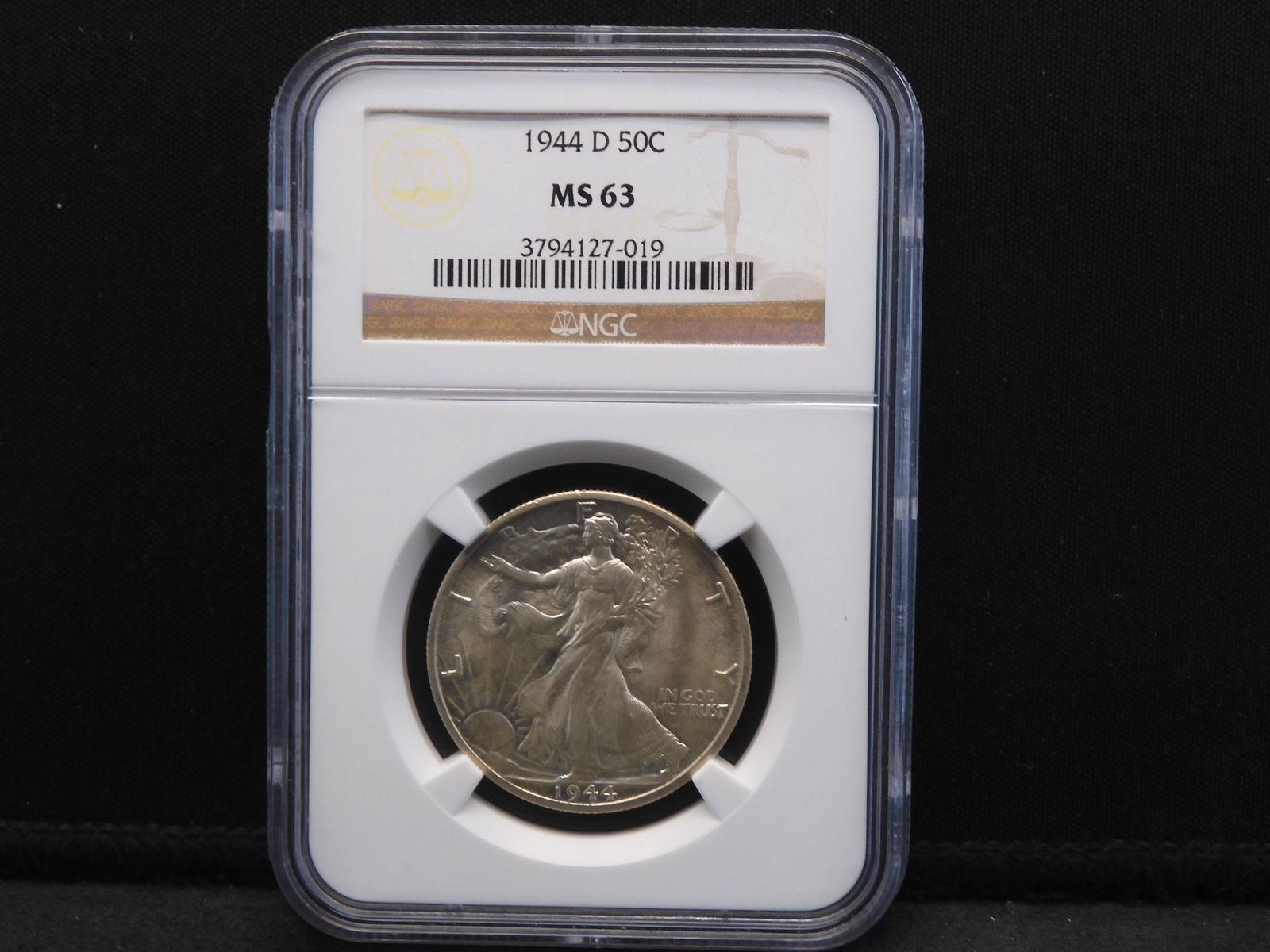 1944-D NGC MS63 Walking Liberty Silver Half Dollar (1 of 4)