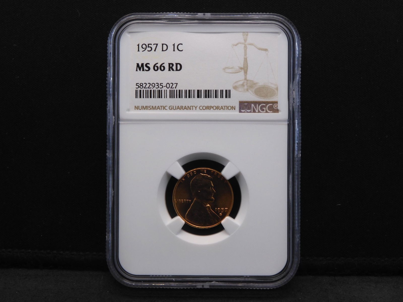 1957-D NGC MS66 RD Lincoln Wheat Cent (1 of 4)