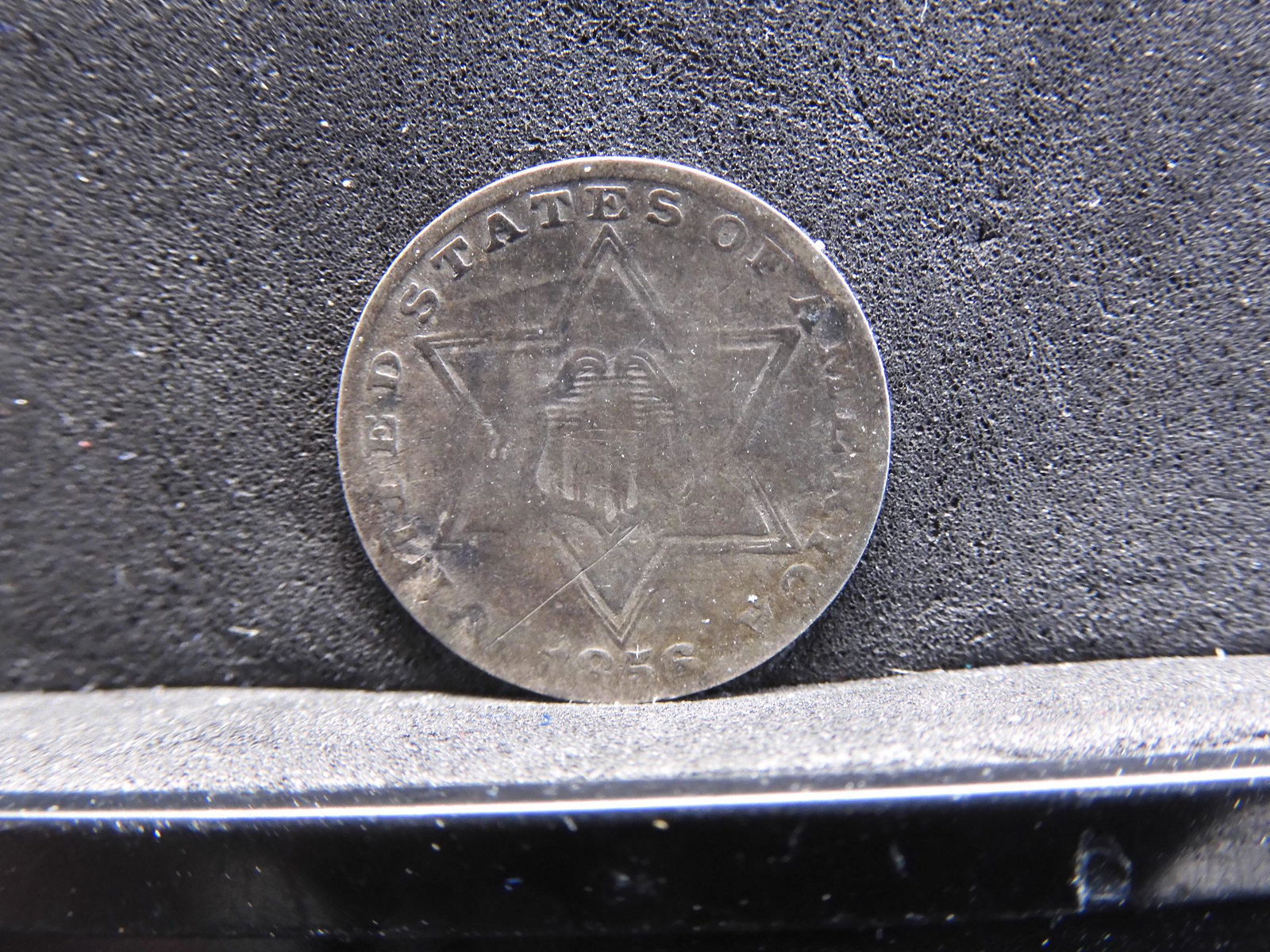 1856 Three 3 Cent Silver Trime - Nice Type Coin! (1 of 2)