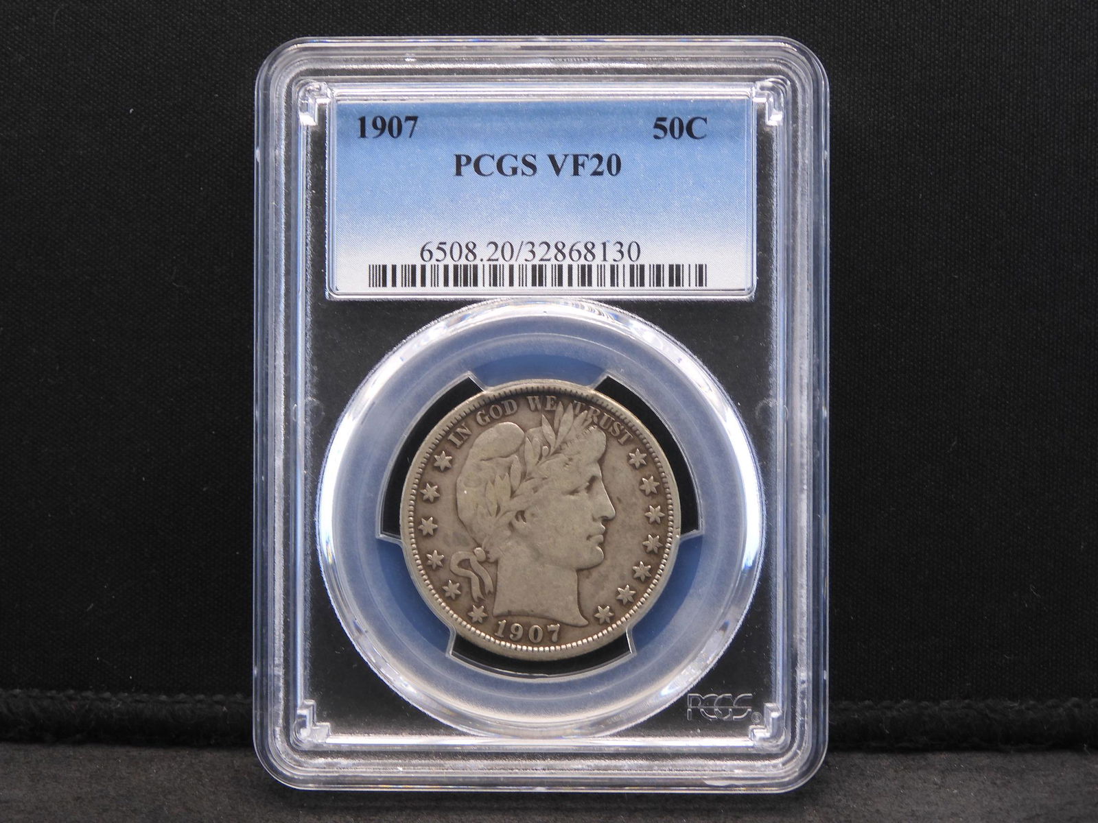 1907 PCGS VF20 Barber Silver Half Dollar (1 of 4)
