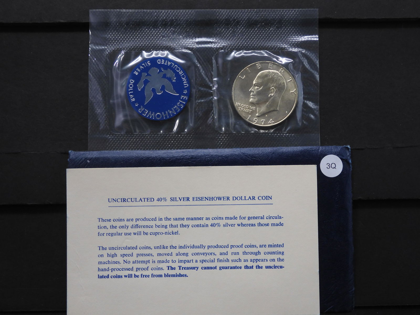 1974-S Uncir. 40% Silver Eisenhower Dollar Coin (1 of 4)