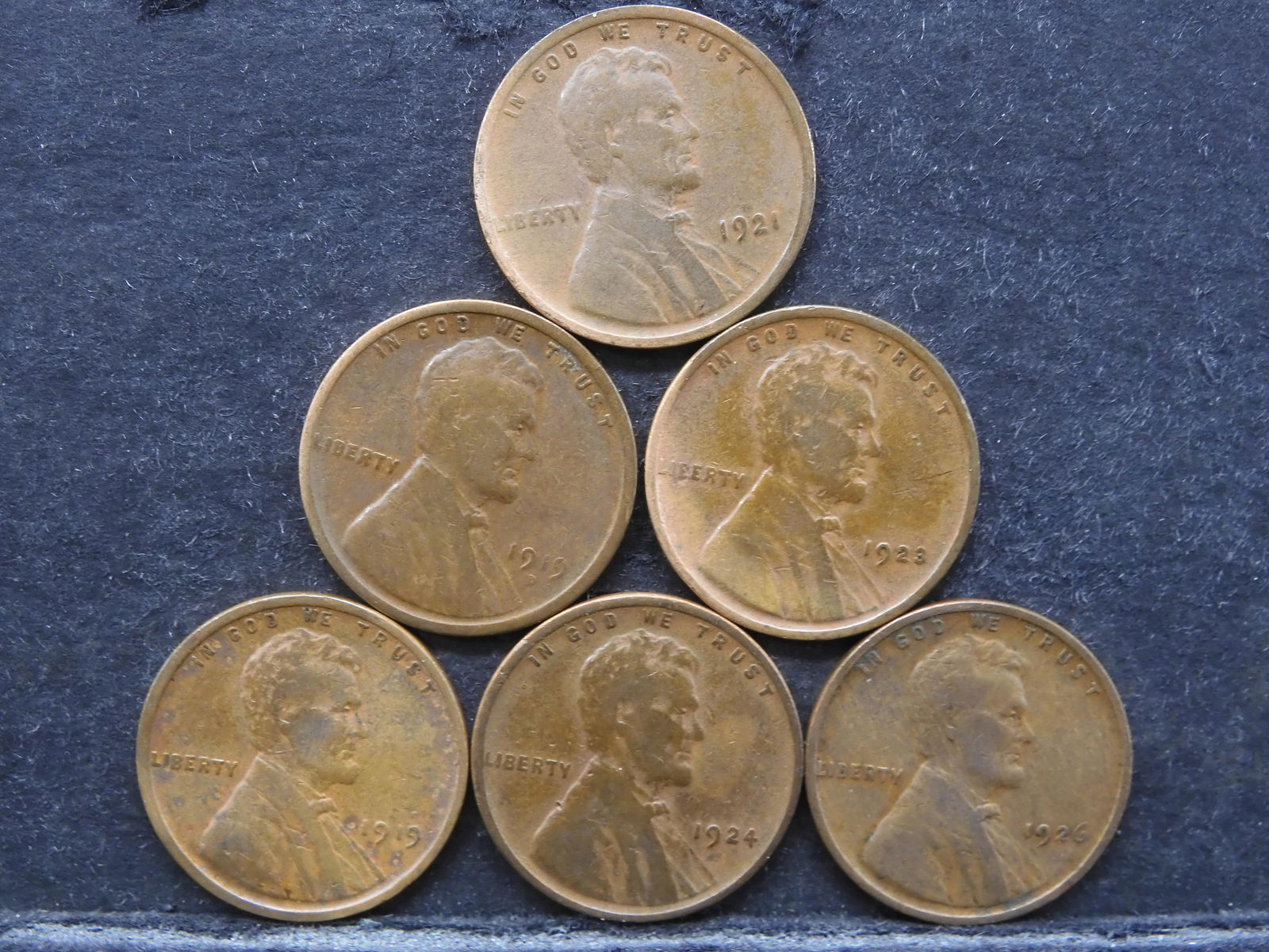 1919, 1919-D, 1921, 1923, 1924, 1926 WHEAT PENNIES (1 of 2)
