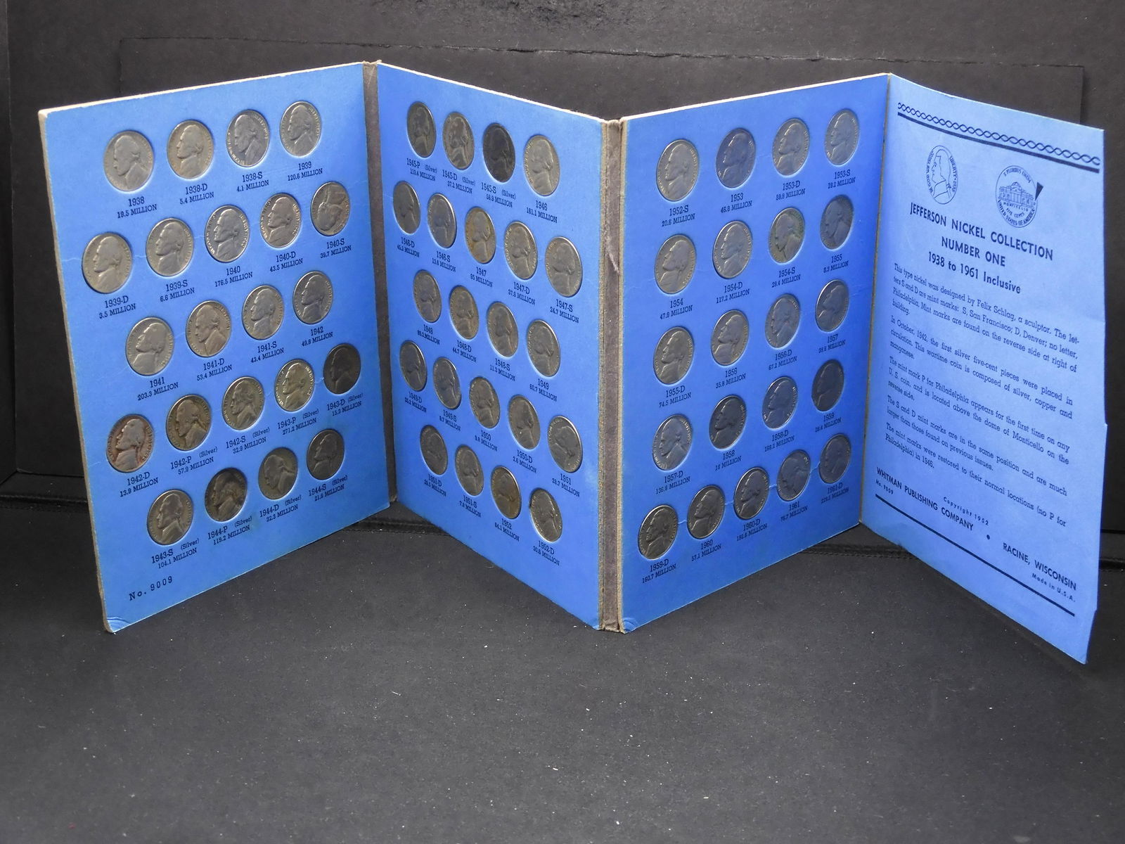 1938-1961 Jefferson Nickle Collection No. 1-COMPLETE- (1 of 8)