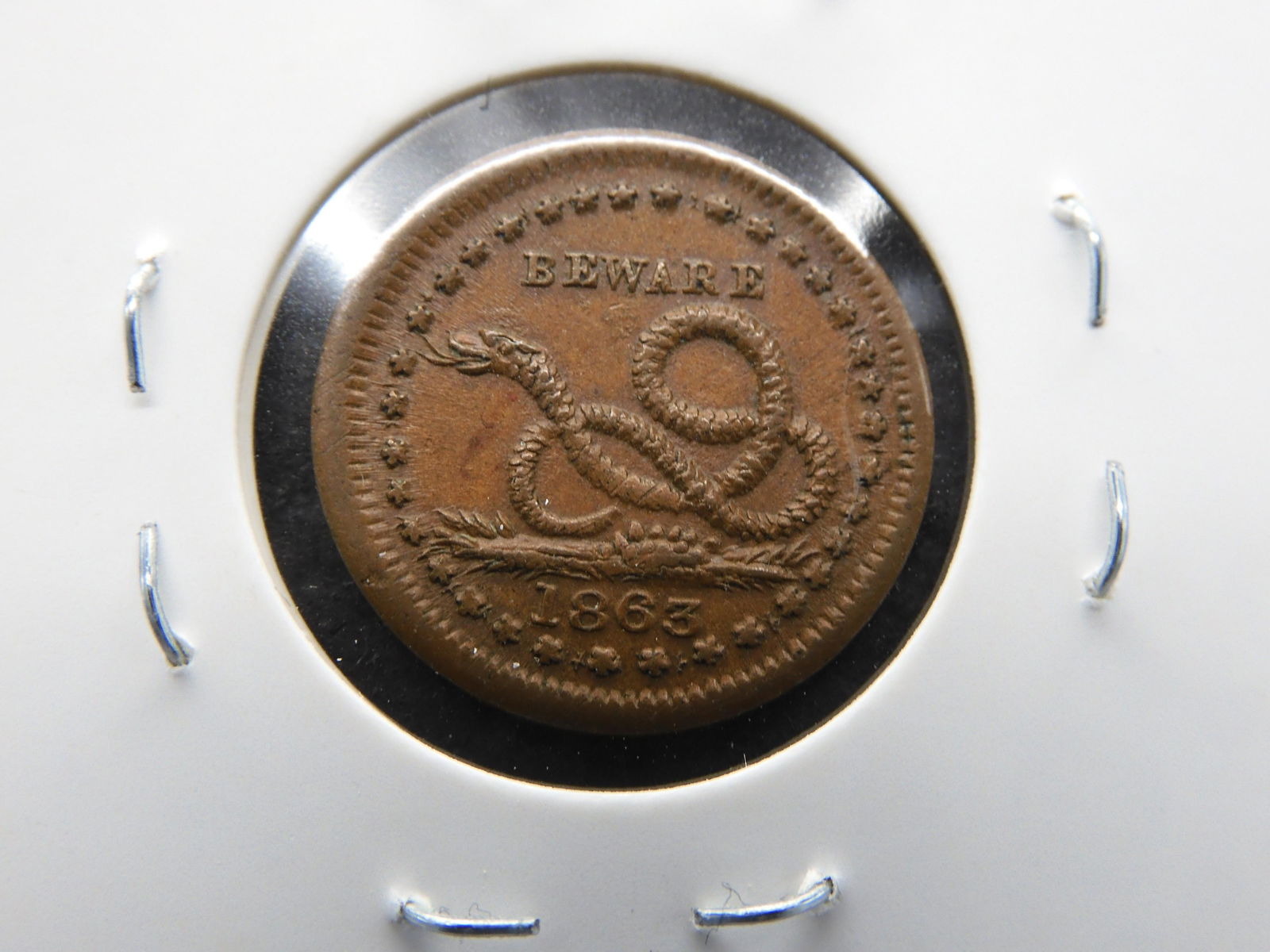 Civil War Token: 1863 Andrew Jackson The Union Must and (1 of 3)