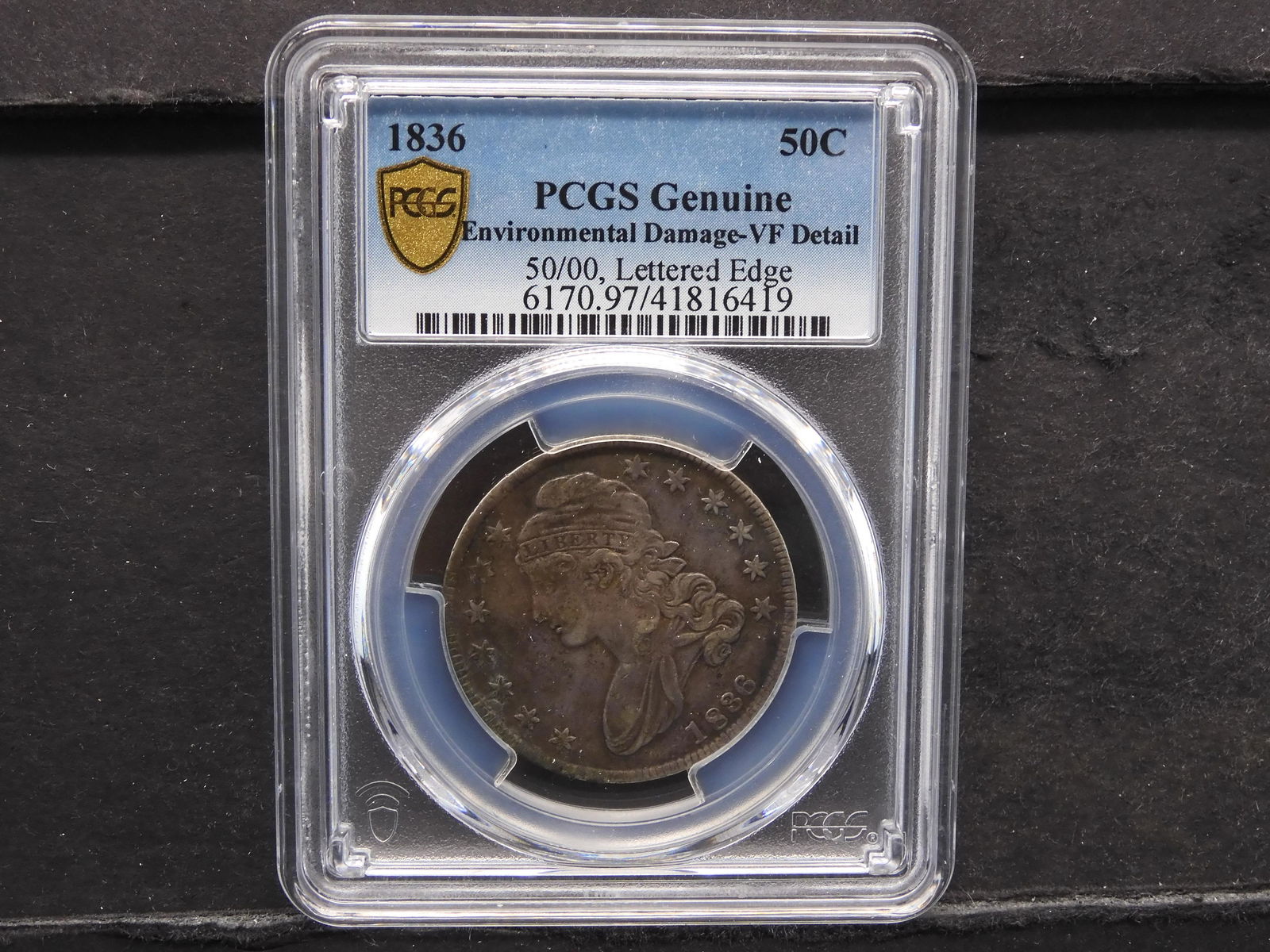 A Rare Variety, PCGS Graded VF Detail - 1836 "50/00 (1 of 4)