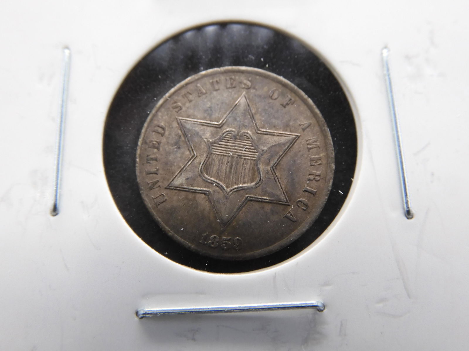 Higher Grade 1859 Three Cent Silver (1 of 3)