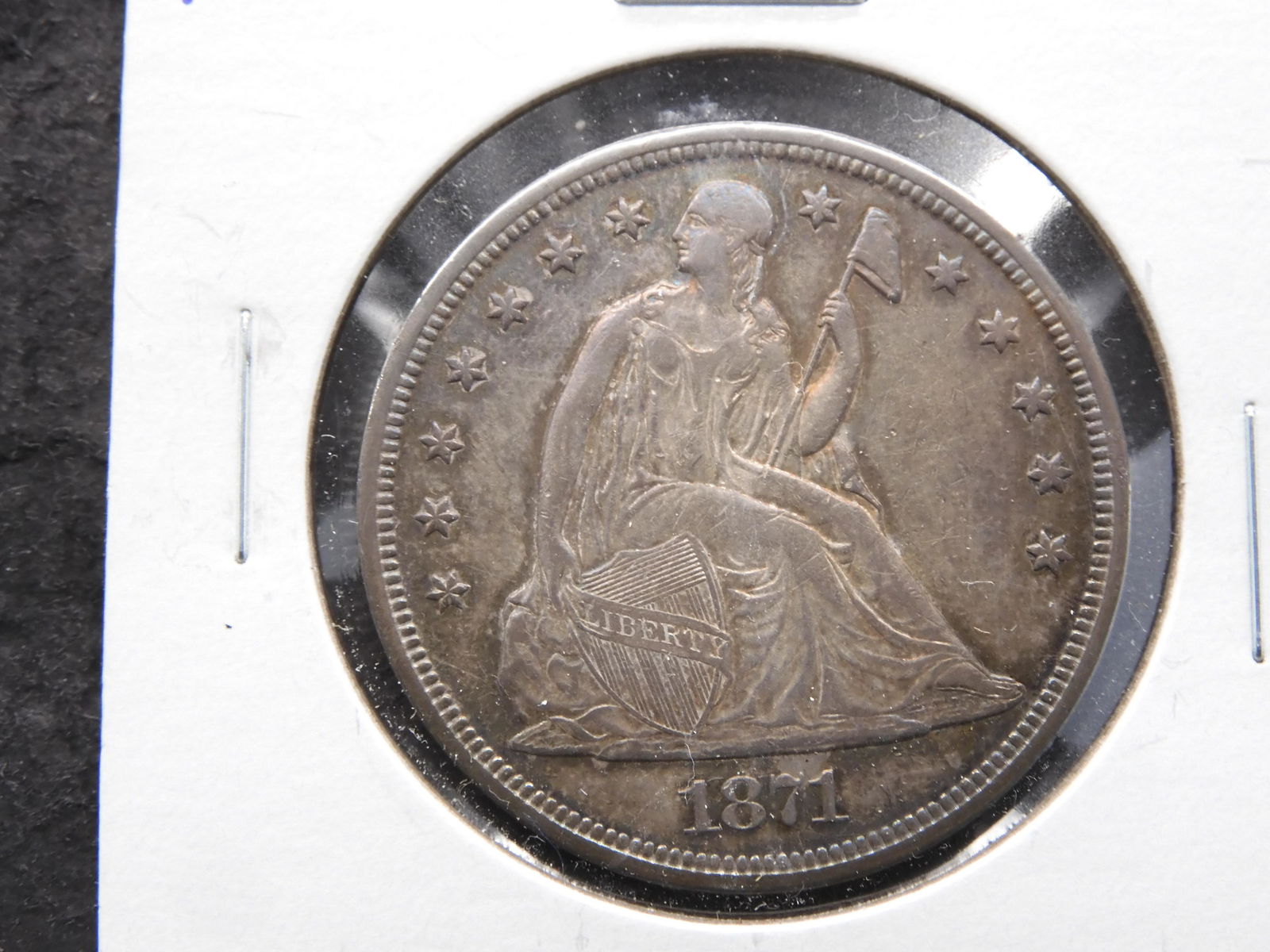 Rare Uncirculated 1871 Liberty Seated Dollar (1 of 3)