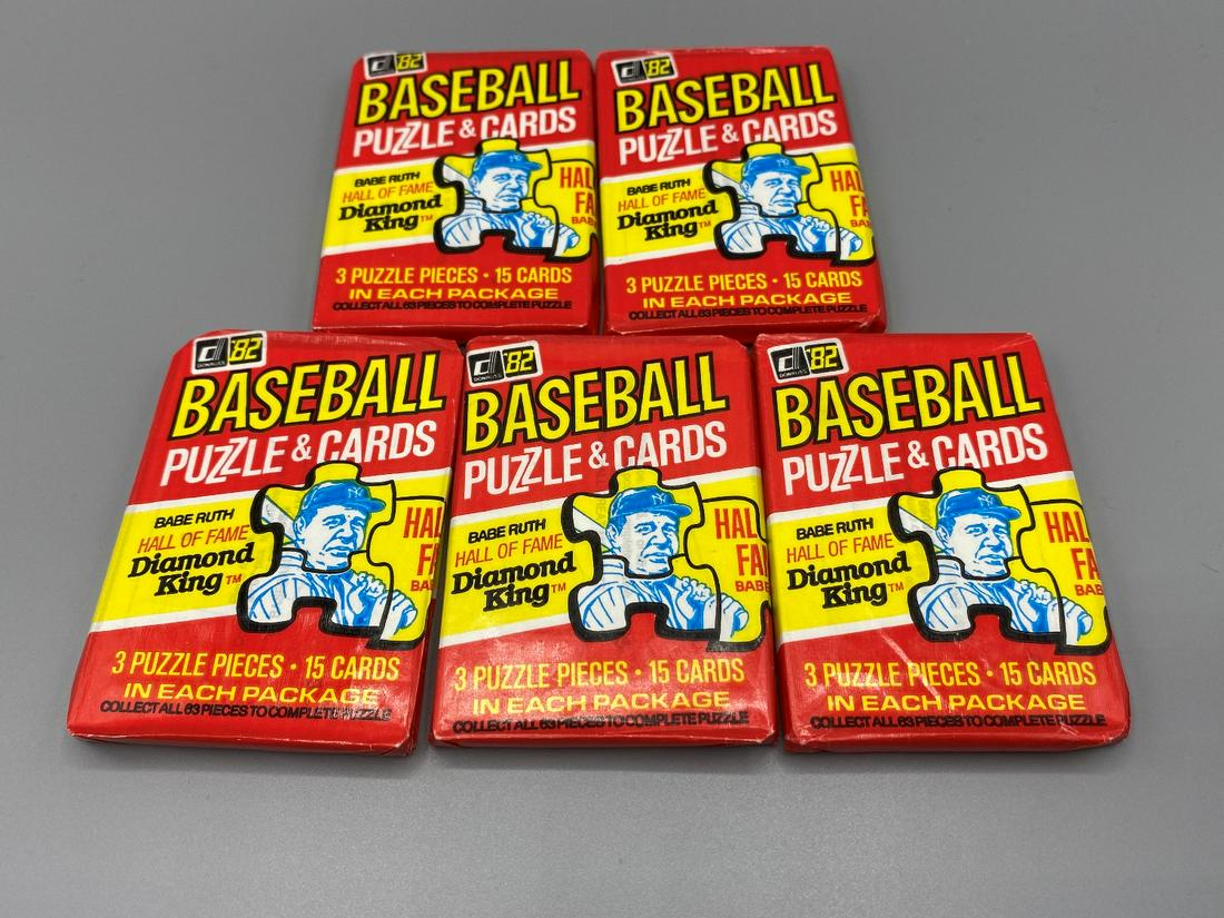 (5) 1982 Donruss Baseball Wax Packs - Possible Ripken (1 of 2)