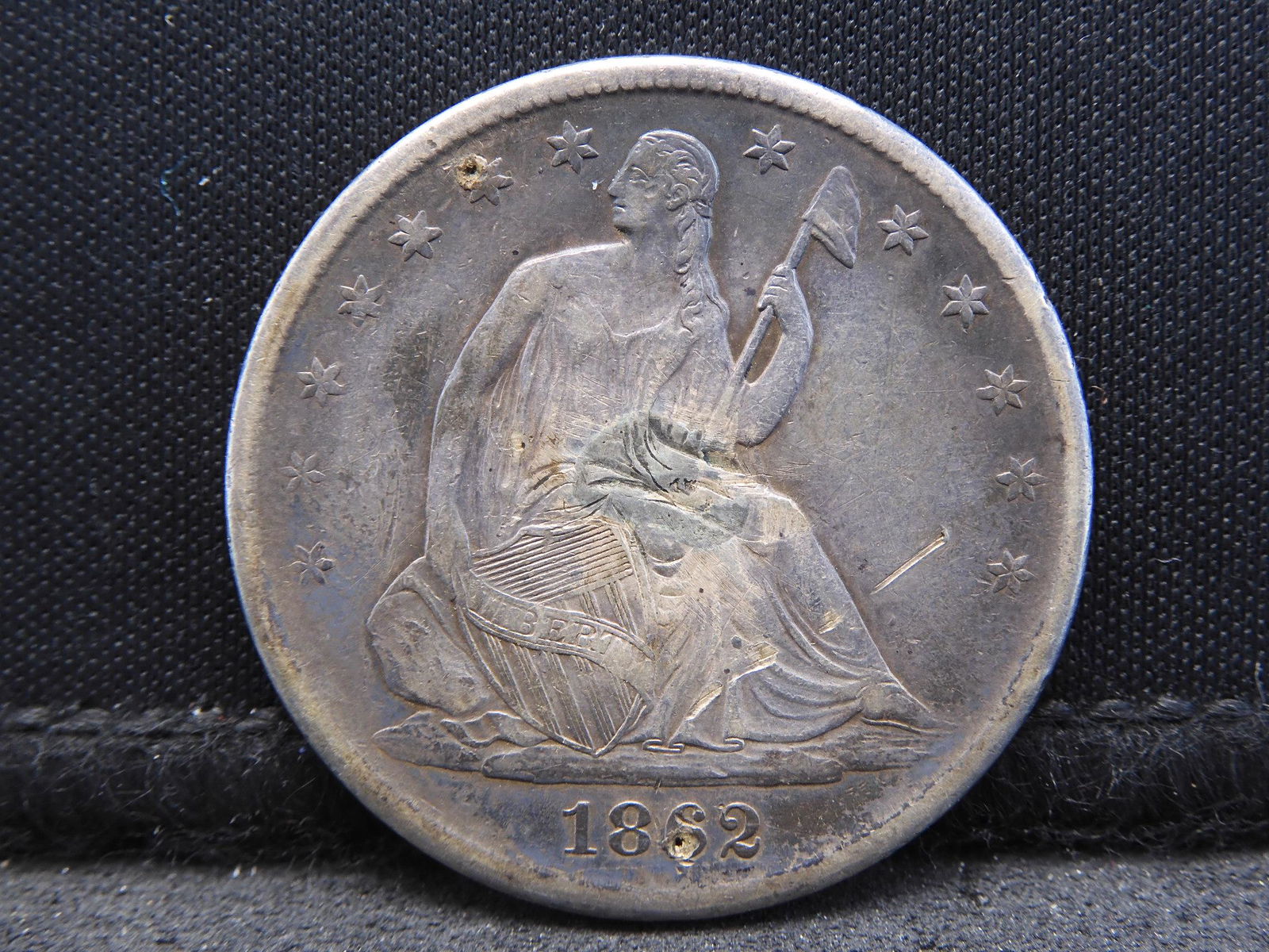 1862-S Seated Liberty Half Dollar.  Full Bold Liberty. (1 of 2)
