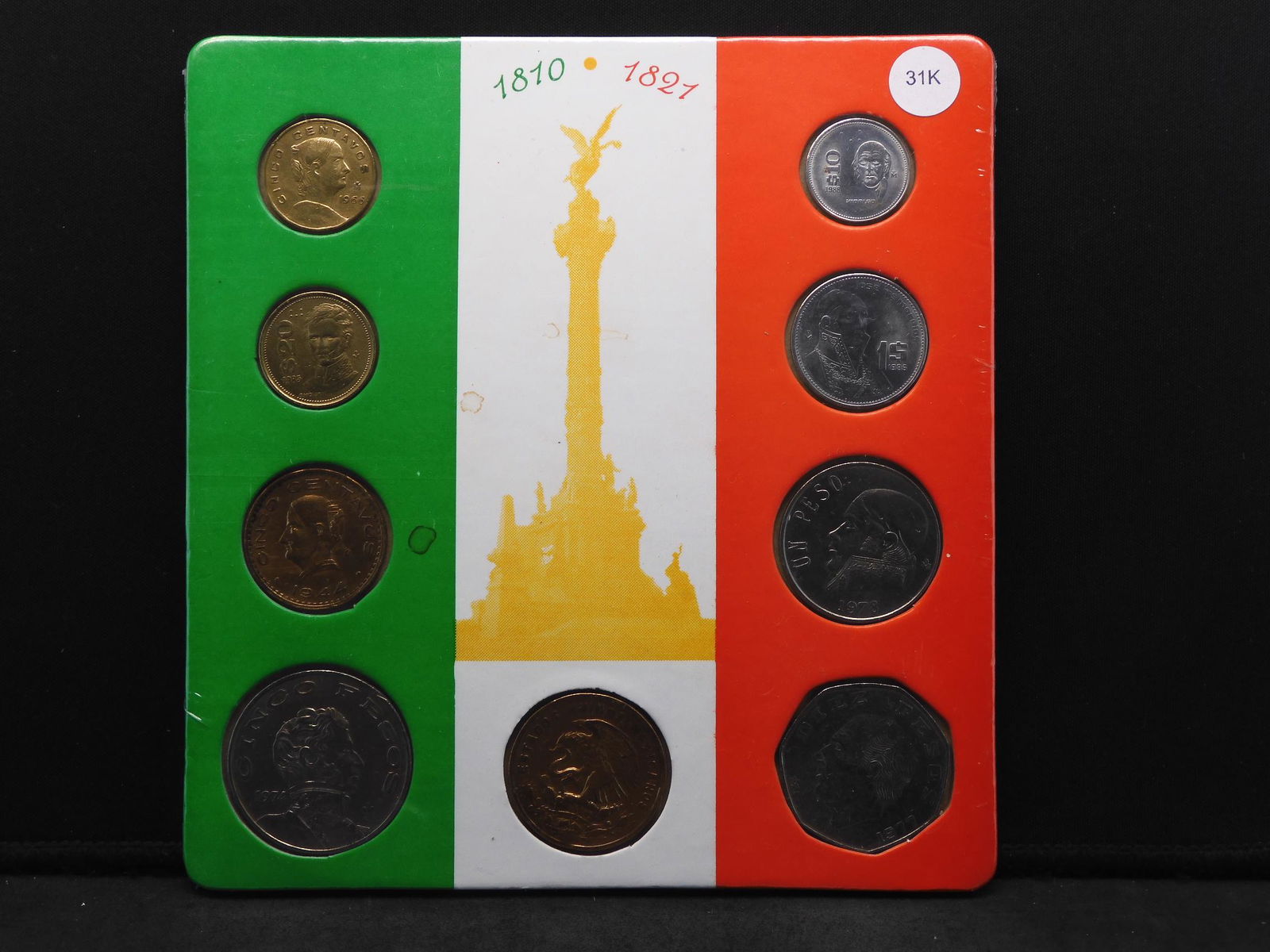 Mexico 9-Coin Tribute Set Commemorating Mexican (1 of 6)