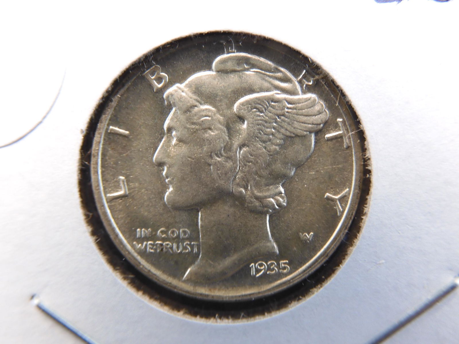 1935-D Mercury Dime.  Choice BU with Full Split Bands. (1 of 3)