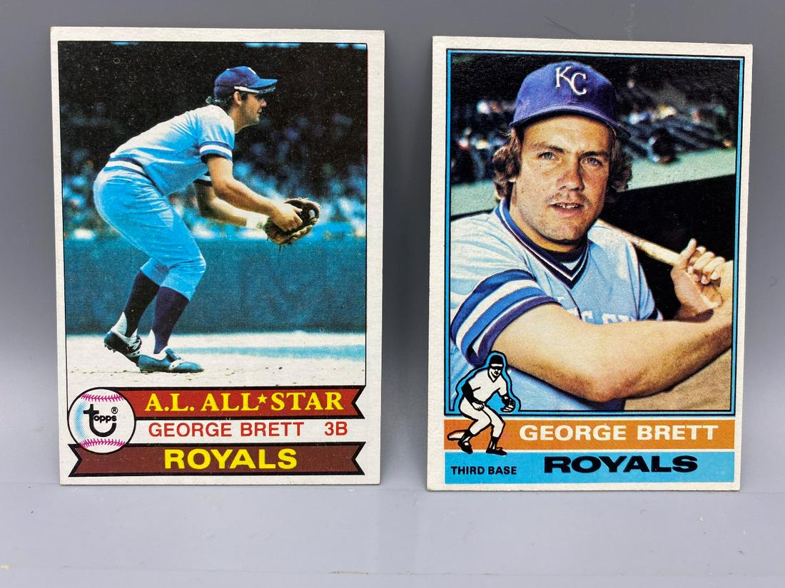 2 Different Topps George Brett Cards Hall of Fame - 76T (1 of 2)