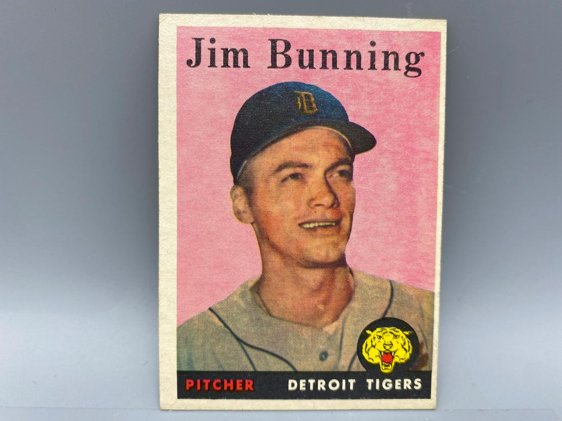 1958 Topps #115 Jim Bunning Hall of Fame (1 of 2)