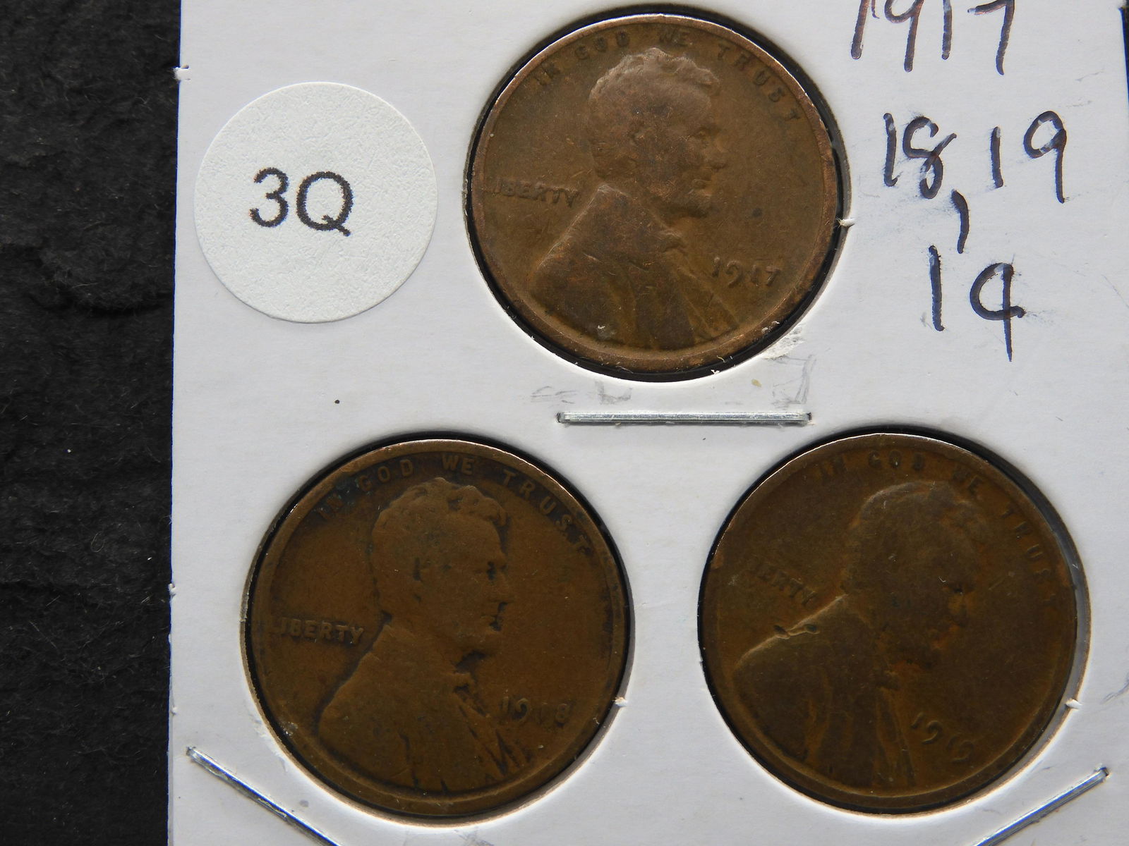 1917, 18, 19 Lincoln Wheat Cents (1 of 2)