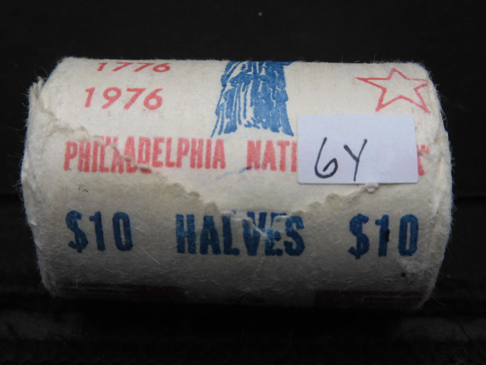 1976-P $10 Roll of Bicentennial Kennedy Half Dollars - (1 of 3)