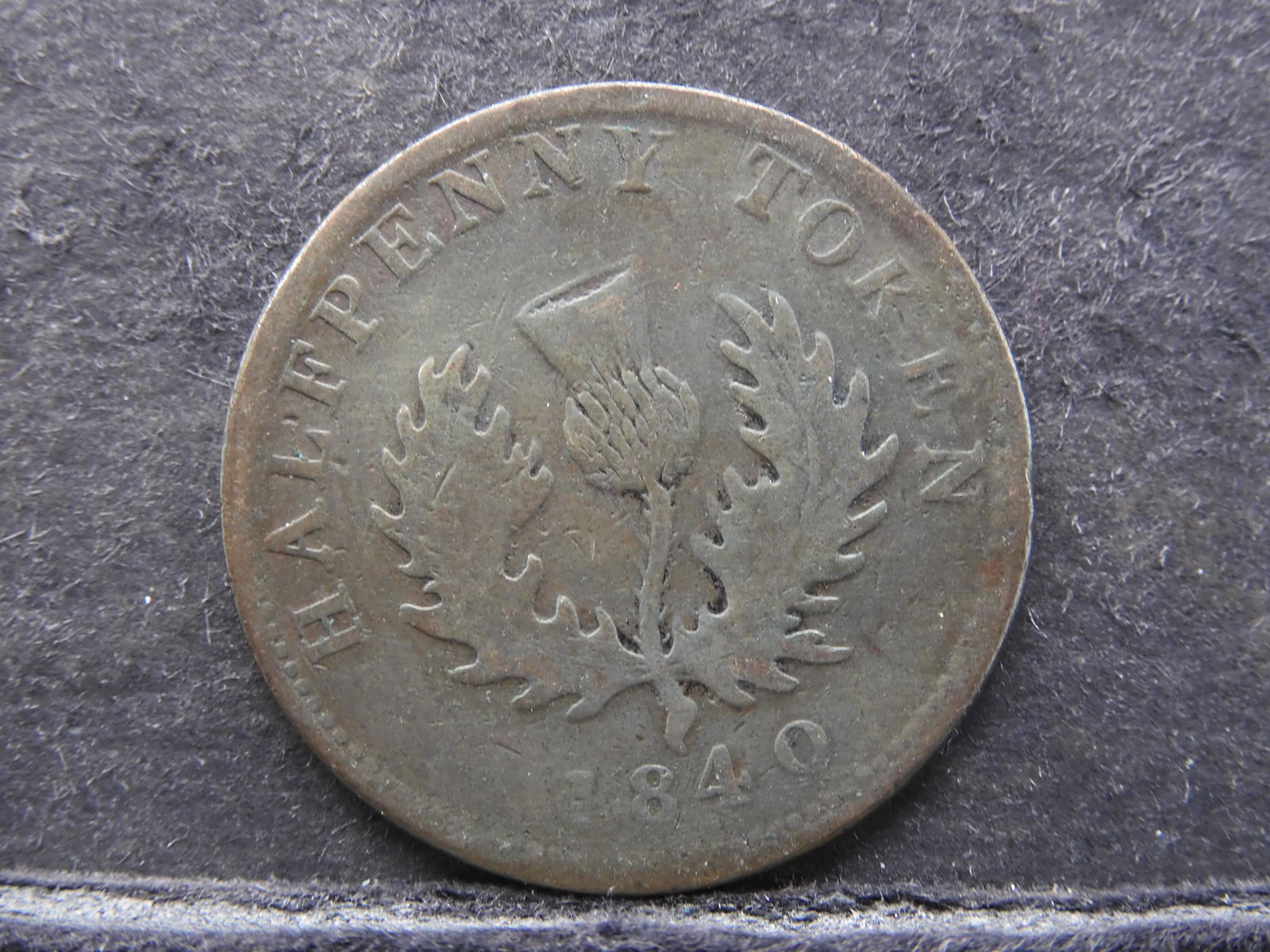 1840 CANADA (NOVA SCOTIA/ONLY 300K MINTAGE) HALF PENNY (1 of 2)