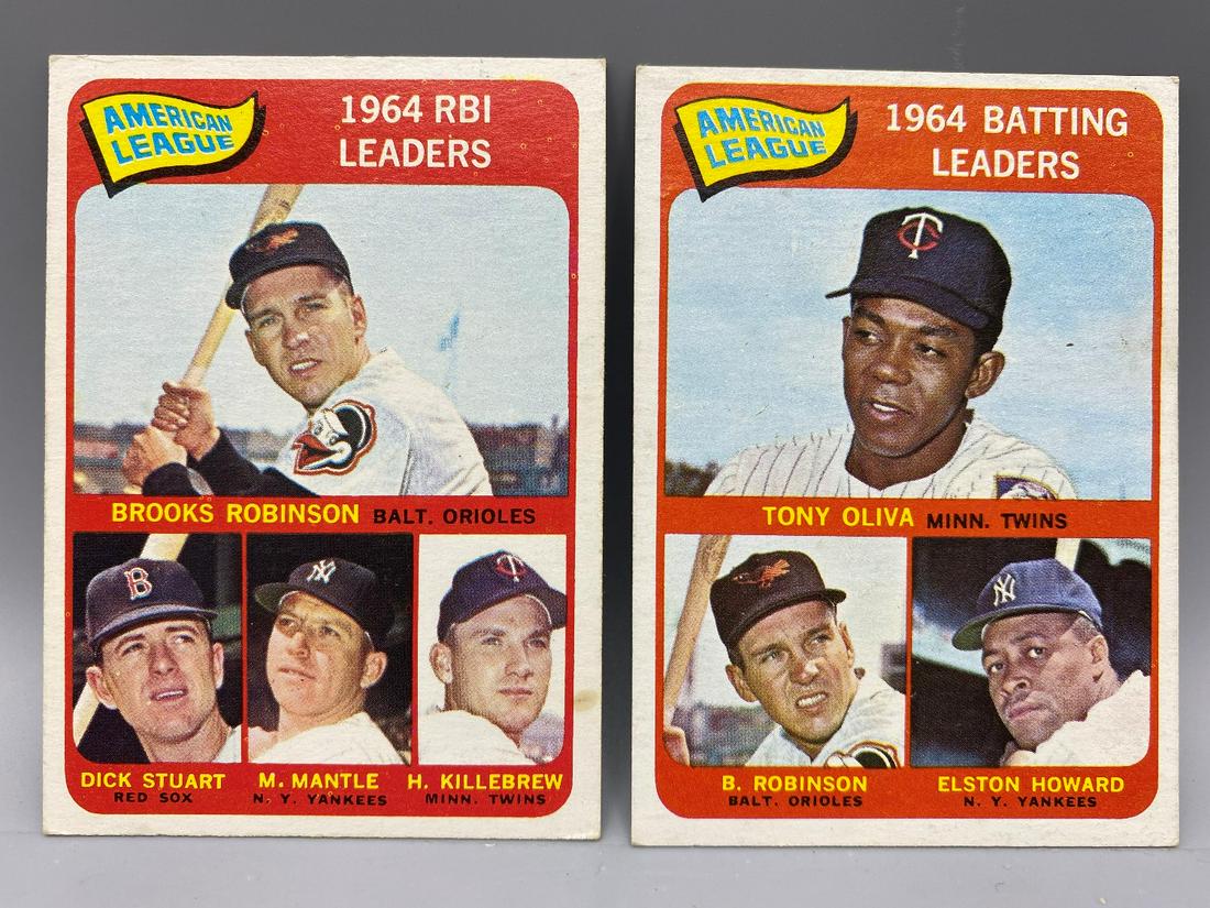 1965 Topps Leaders #1 & 5 - Mickey Mantle, Brooks (1 of 2)