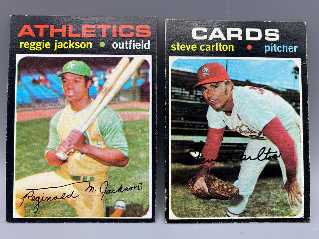 1971 Topps Reggie Jackson #20 & Steve Carlton #55 (1 of 2)
