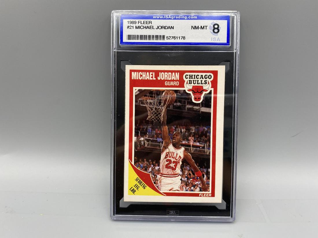 1989-90 Fleer Michael Jordan #21 ISA 8: 1989-90 Fleer Michael Jordan #21 ISA 8