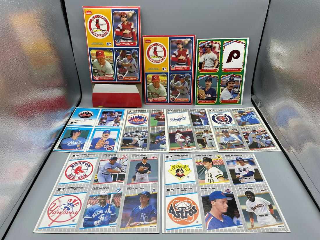 1986-1989 Fleer Baseball Box Bottoms Lot of 11 (1 of 7)