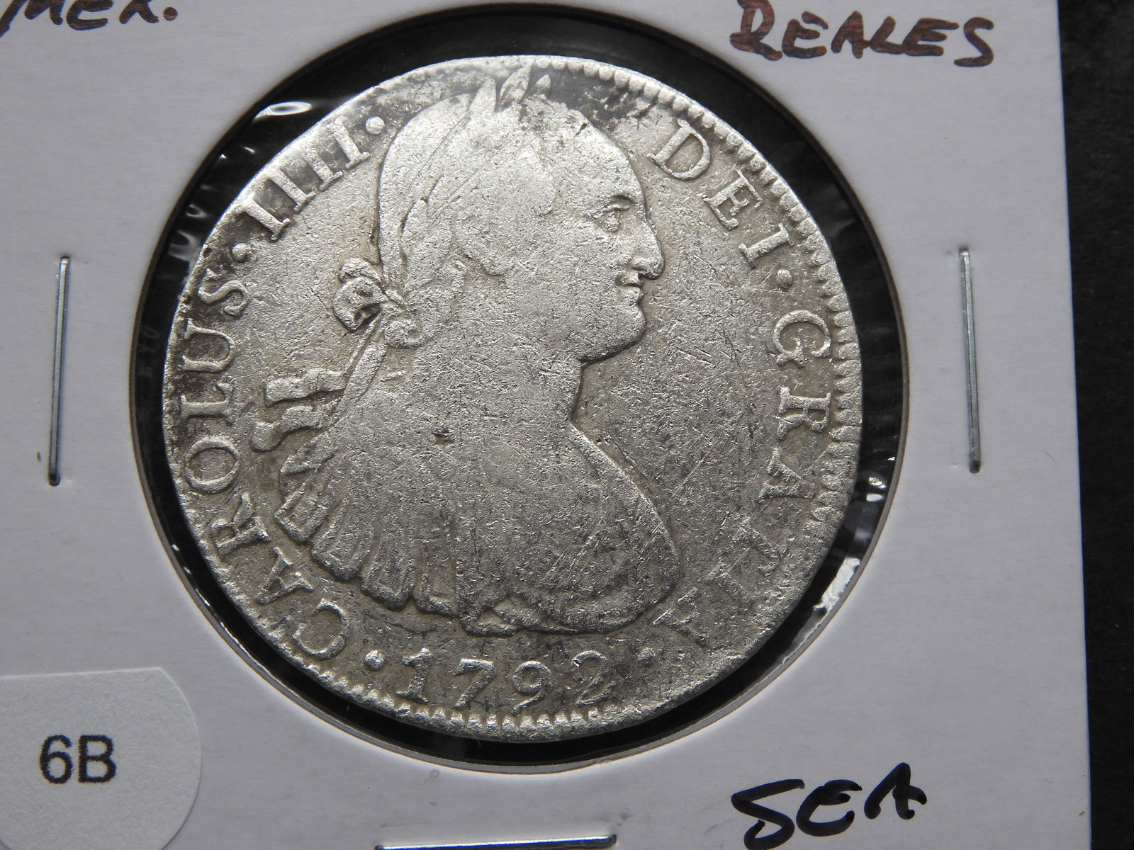 1792 Mexico Silver 8 Reales. Sea Salvaged. (1 of 3)