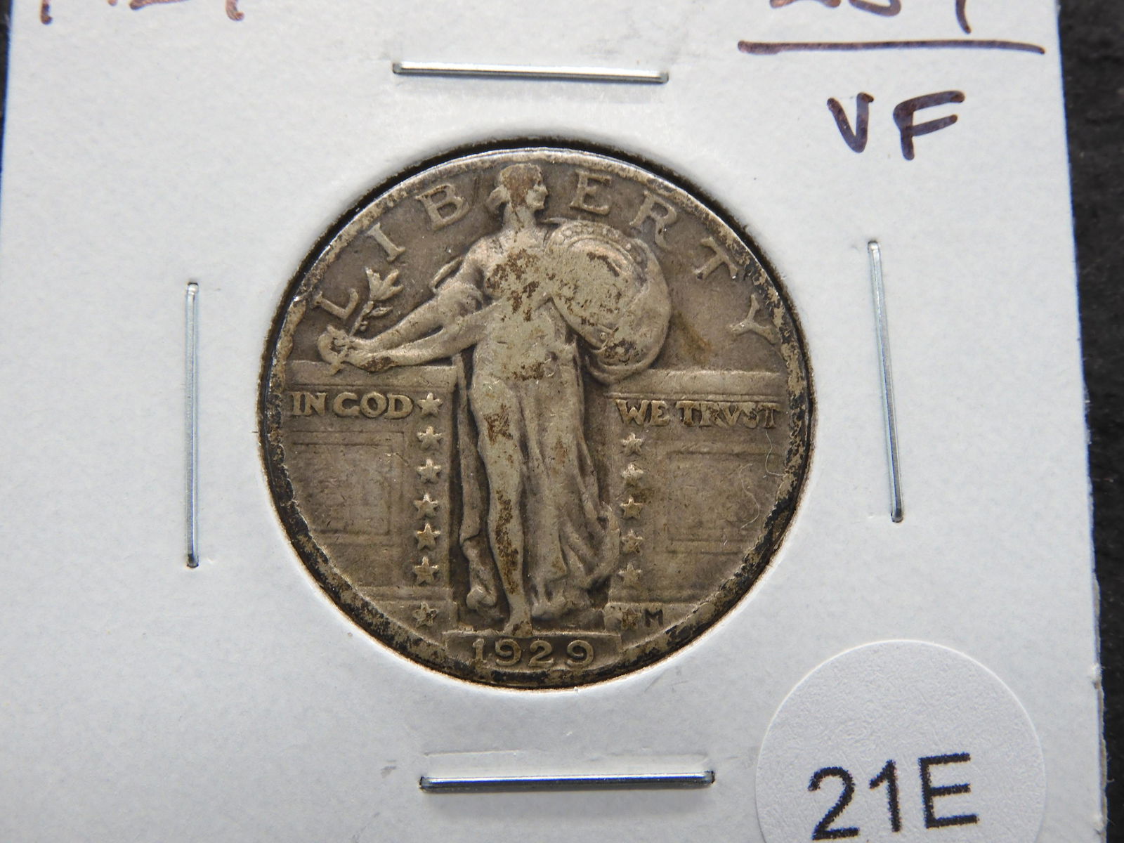 1929 Standing 25c. VF. (1 of 3)