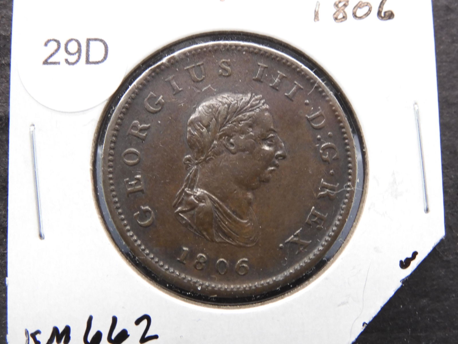 1806 Great Britain Half Penny. (1 of 3)