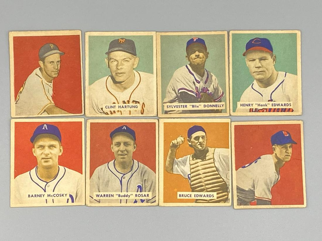 (17) 1949 Bowman Baseball Cards - Various Grades and (1 of 4)